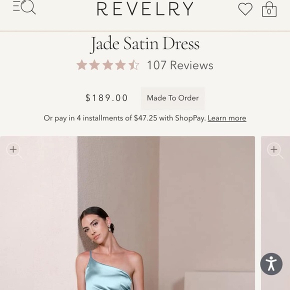 COPY - Revelry Jade Satin Dress - Picture 4 of 4